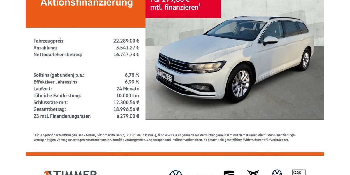 VW Passat Variant 88.544 km 21.690 &euro; Gronau 48599