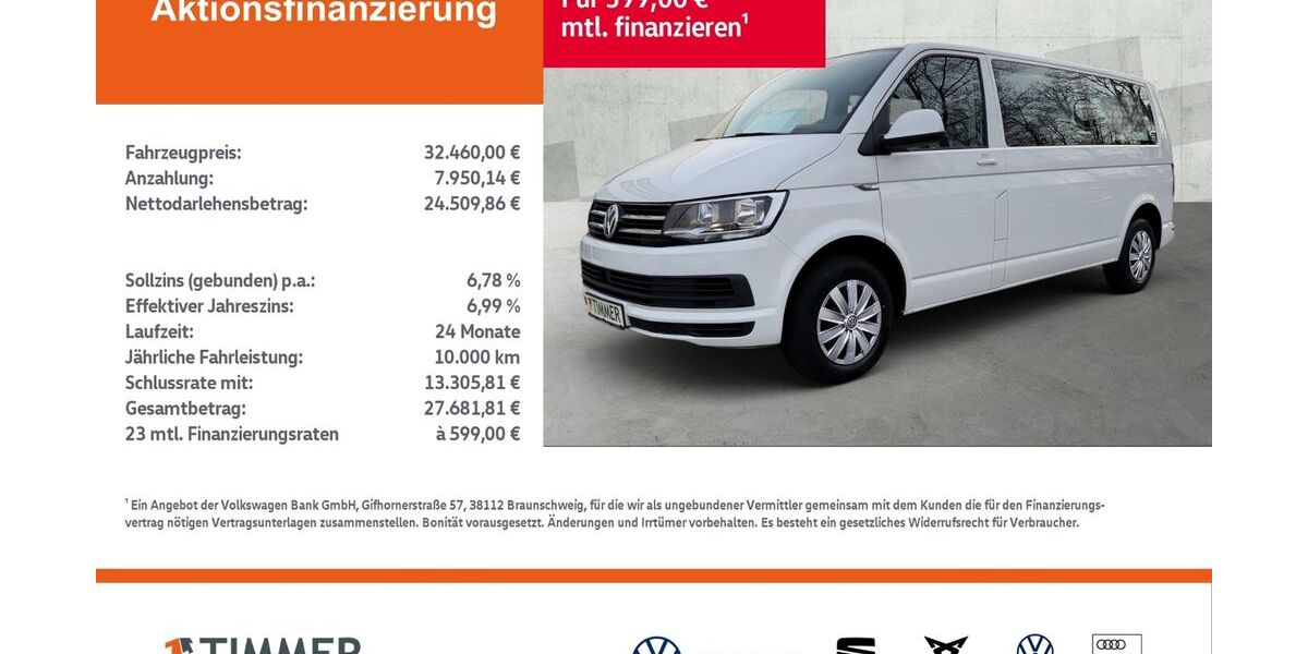 VW T6 Caravelle 70.152 km 32.450 &euro; Lingen 49808