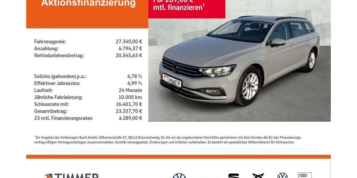 VW Passat Variant 42.508 km 26.970 &euro; Gronau 48599