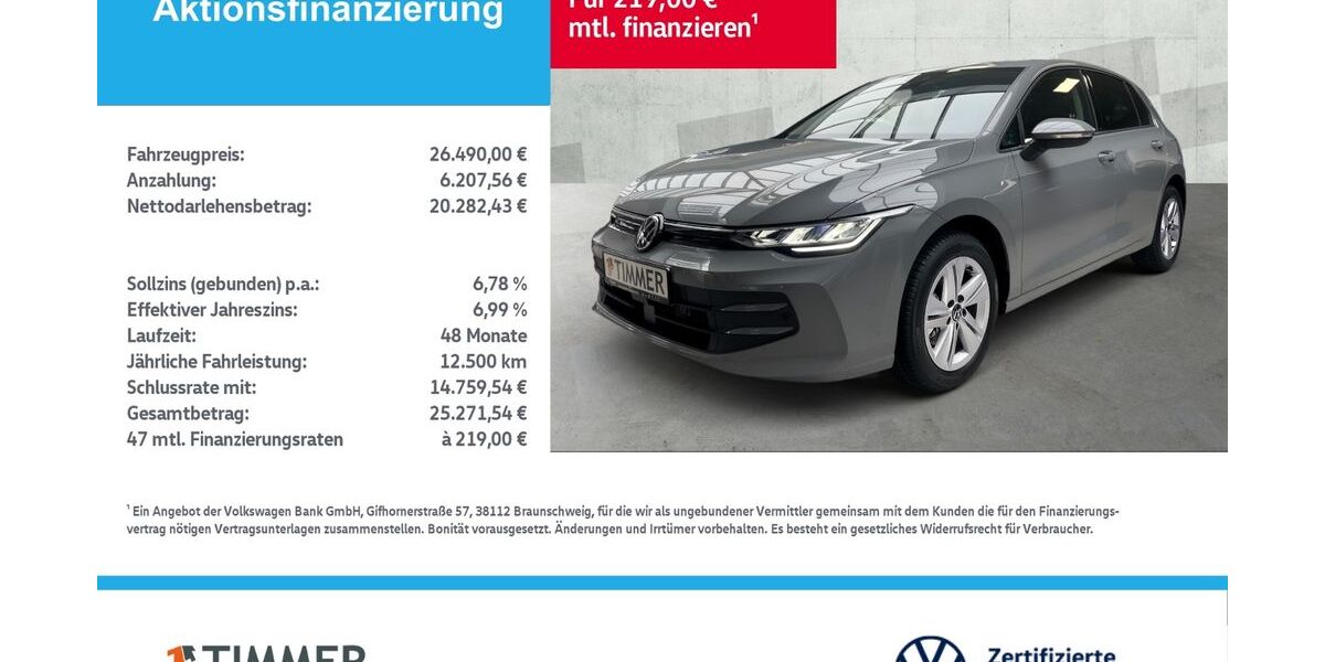 VW Golf 17.999 km 25.979 &euro; Lingen 49808