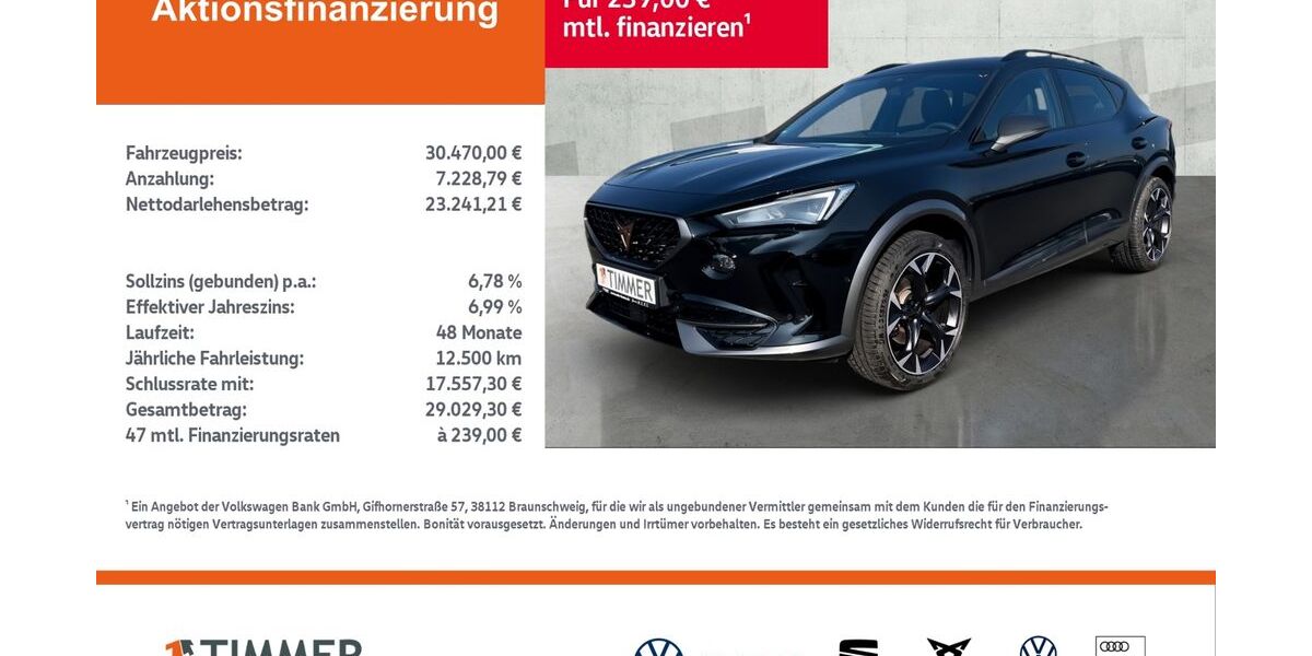 Cupra Formentor 38.546 km 29.790 &euro; Nordhorn 48529