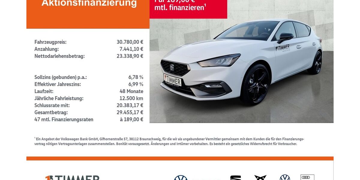 Seat Leon 4.999 km 29.870 &euro; Nordhorn 48529