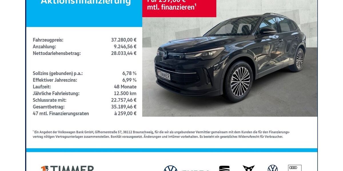 VW Tiguan 8.999 km 36.890 &euro; Lingen 49808