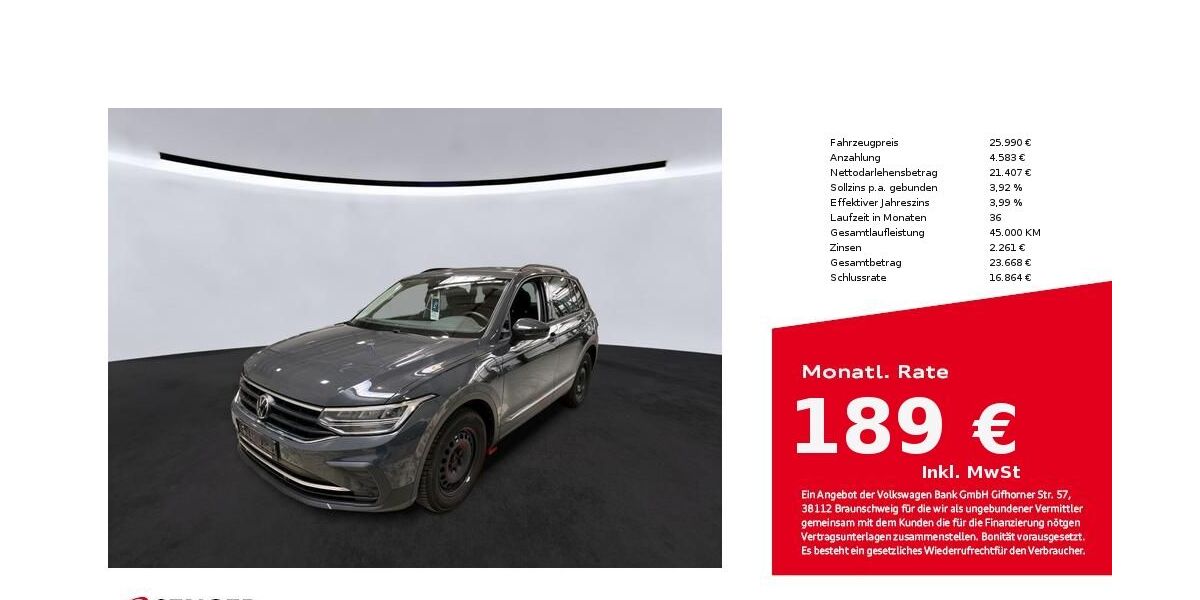VW Tiguan 70.356 km 25.990 &euro; Lingen 49809
