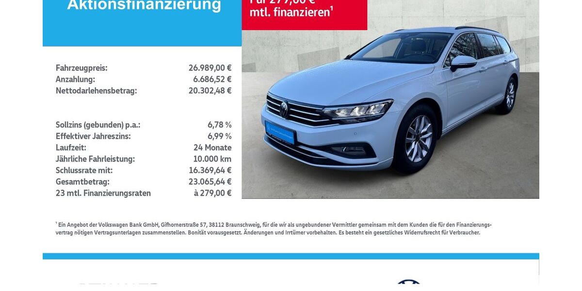 VW Passat Variant 37.166 km 26.389 &euro; Lingen 49808
