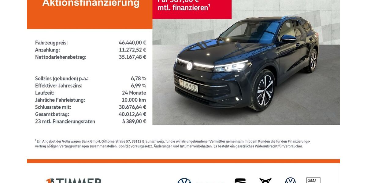 VW Tiguan 1.999 km 46.440 &euro; Lingen 49808