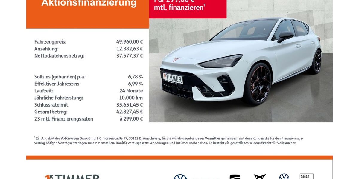 Cupra Leon 4.999 km 47.490 &euro; Nordhorn 48529