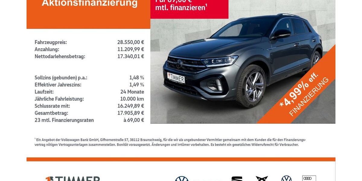 VW T-Roc 24.344 km 28.550 &euro; Nordhorn 48529