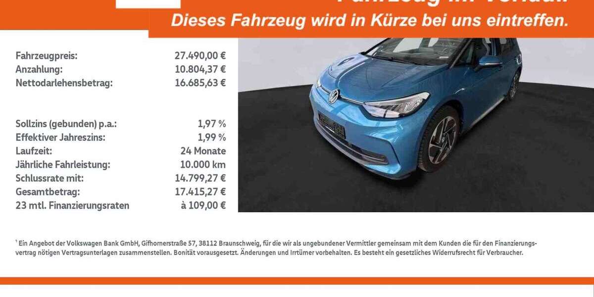 VW ID.3 33.156 km 27.450 &euro; Gronau 48599