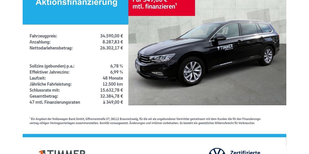 VW Passat Variant 55.454 km 33.829 &euro; Lingen 49808