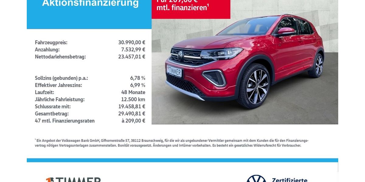 VW T-Cross 17.999 km 30.469 &euro; Lingen 49808