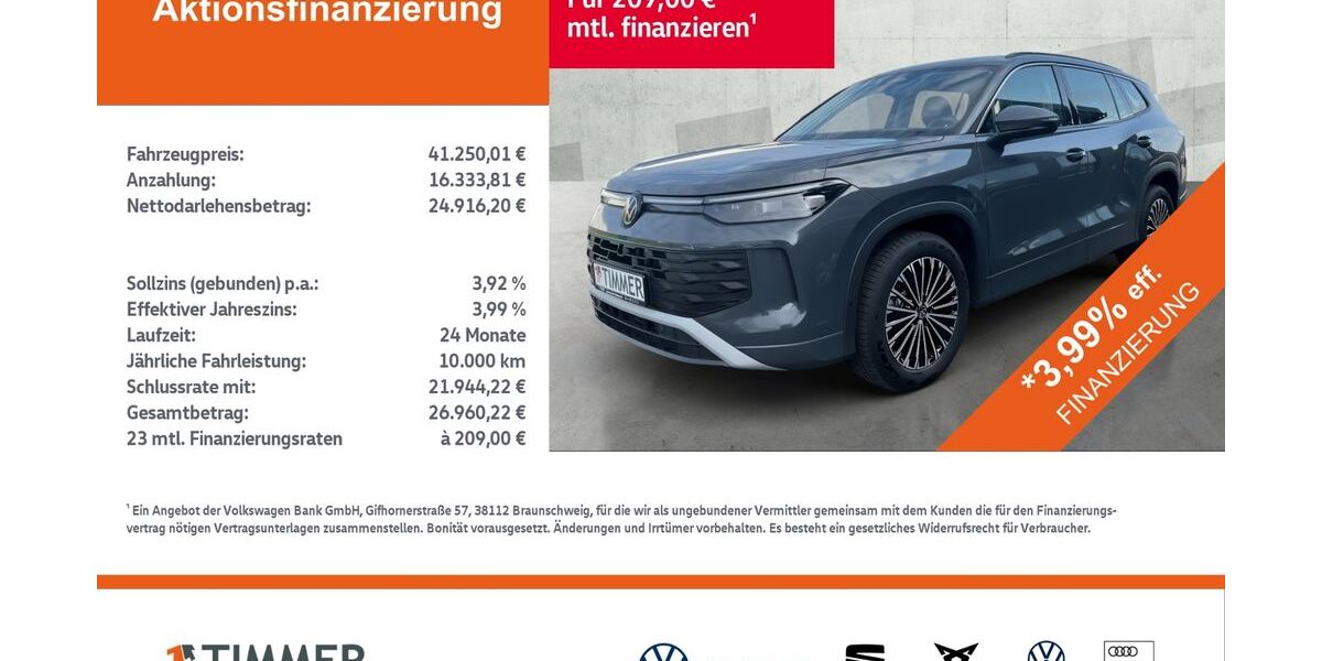 VW Tayron 10.750 km 41.250 &euro; Nordhorn 48529