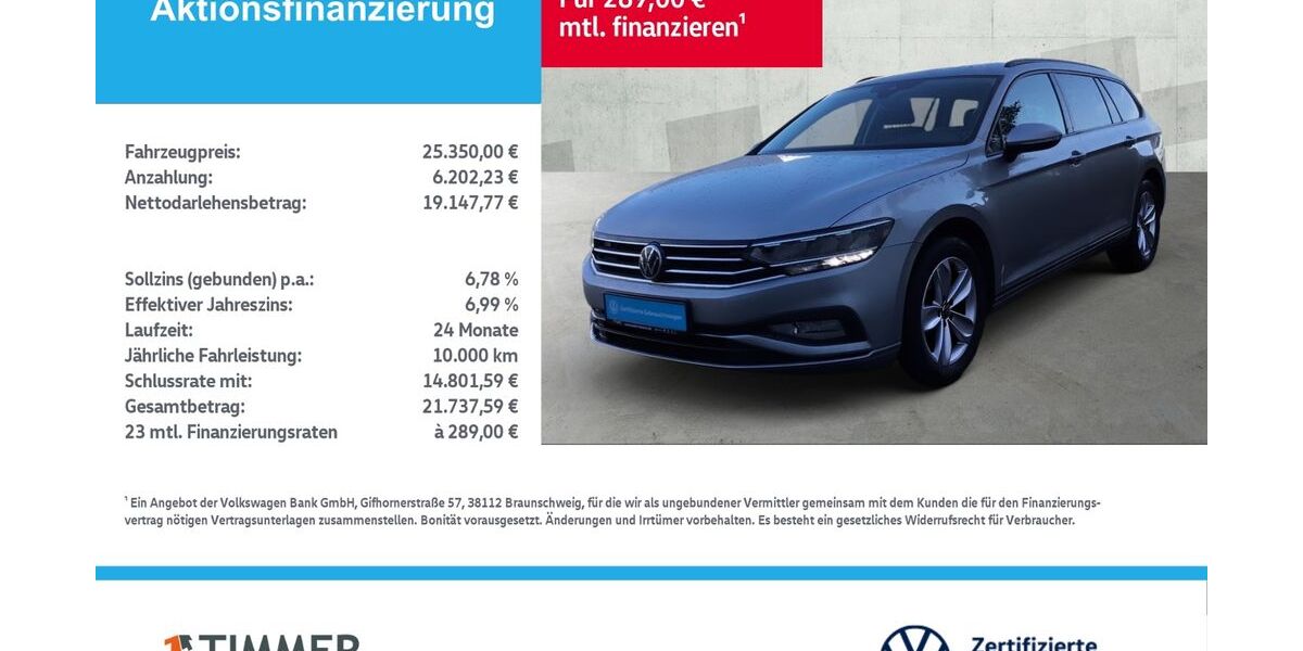 VW Passat Variant 37.814 km 24.989 &euro; Lingen 49808