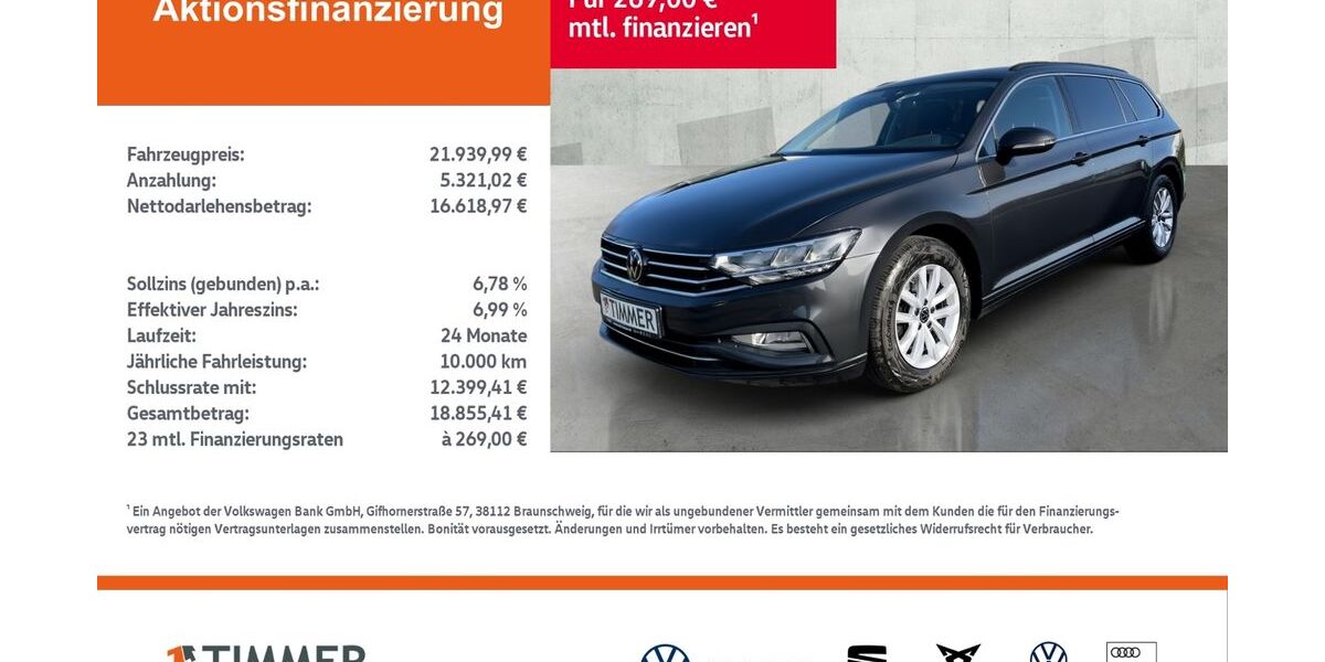 VW Passat Variant 110.119 km 21.940 &euro; Nordhorn 48529