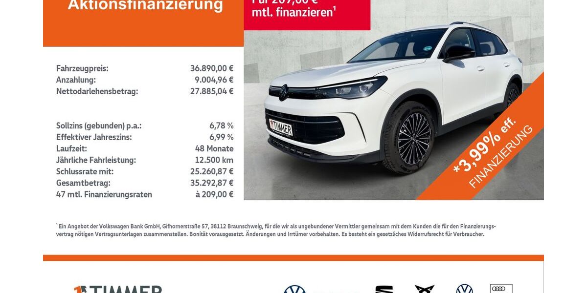 VW Tiguan 16.621 km 36.390 &euro; Nordhorn 48529